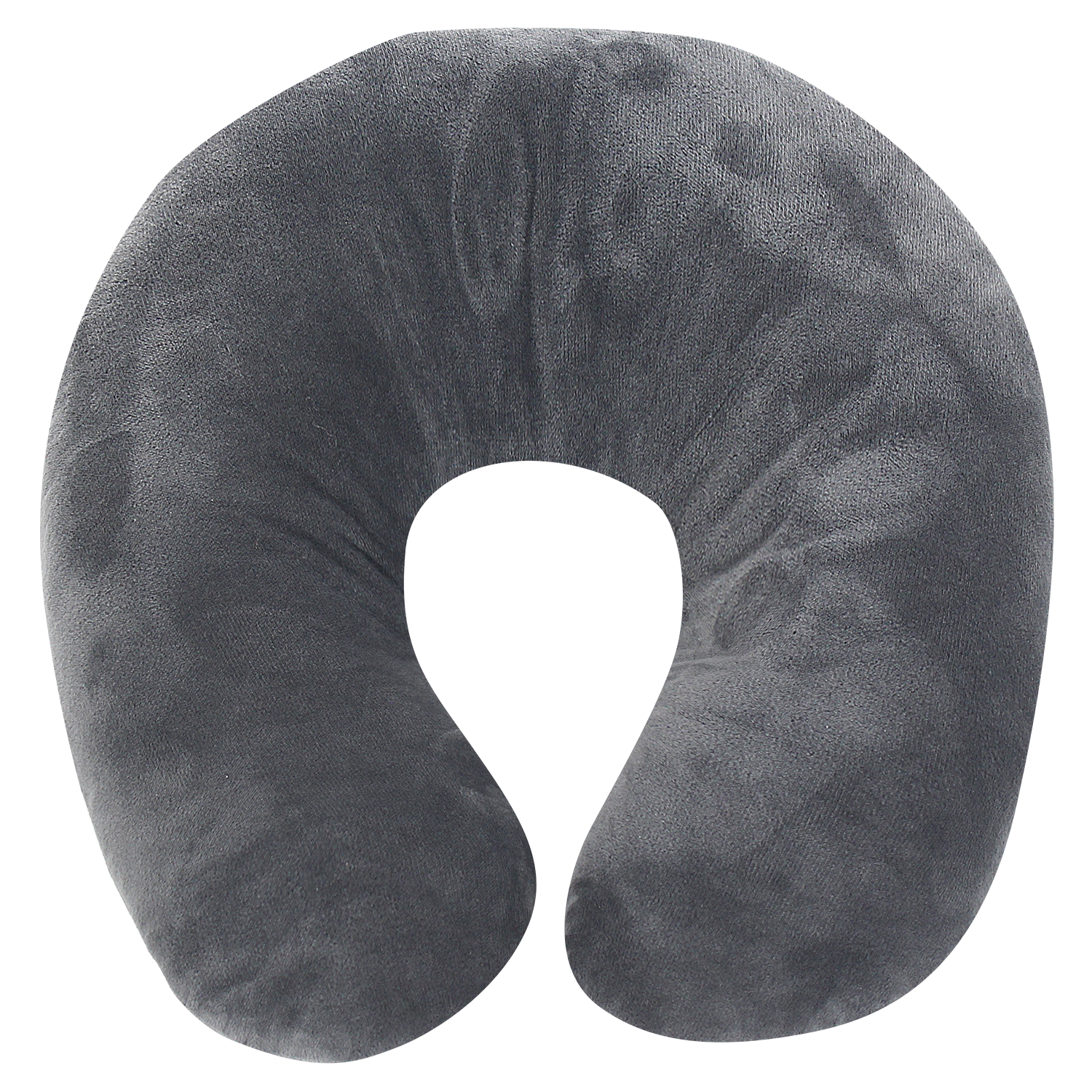 Plush Travel Neck Pillow in Gray