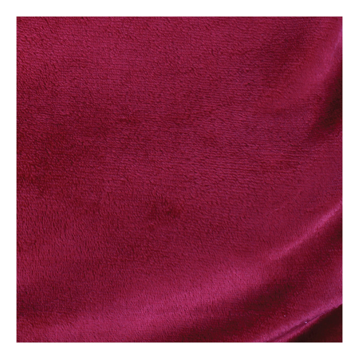 Swatch of the Sherpa Fleece Reversible Throw Blanket fabric in cranberry.