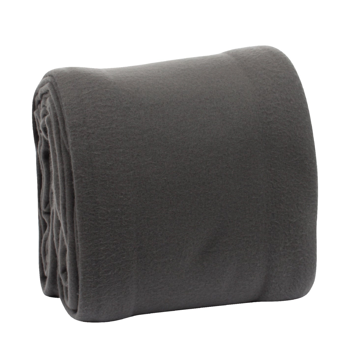 Folded gray Full/Queen Polar Fleece Blanket, which features a heavy-duty, soft fleece material.
