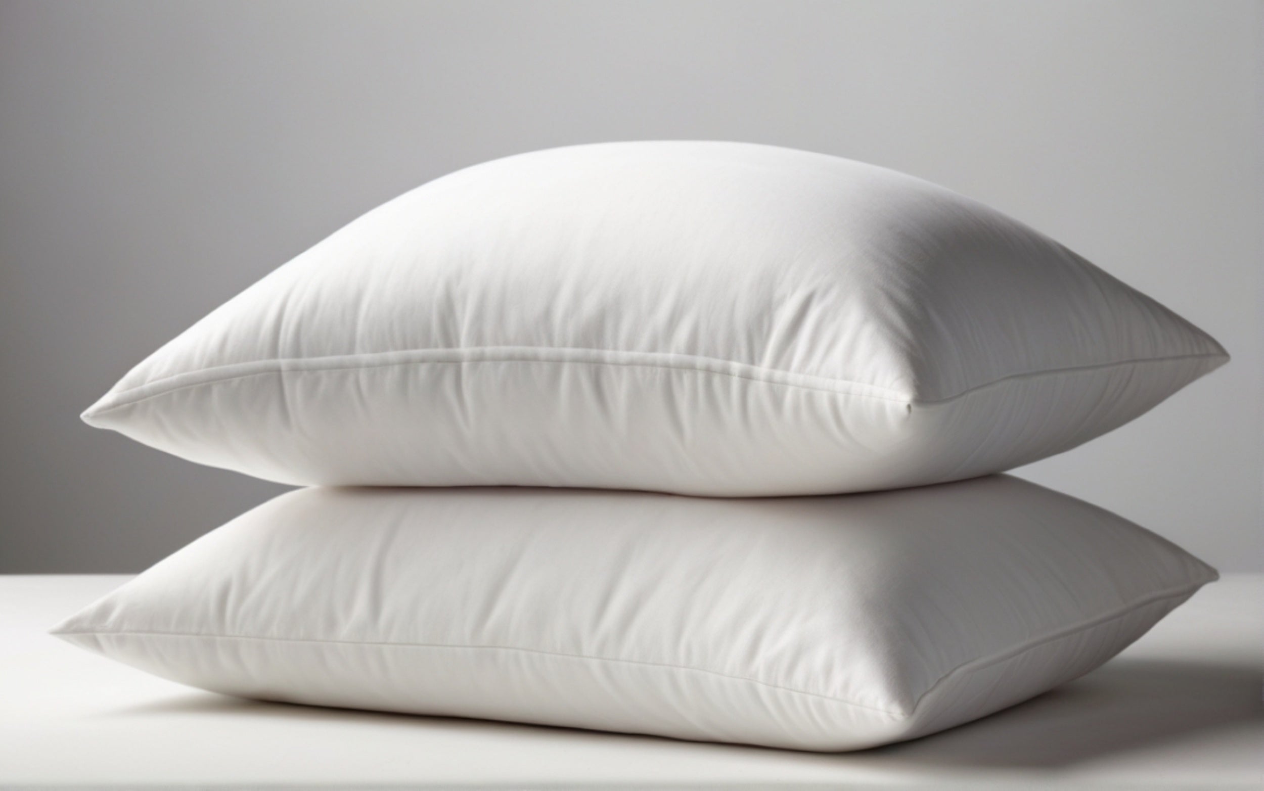 Plush Sleeper Pillows stacked on top of each other in a minimal setting