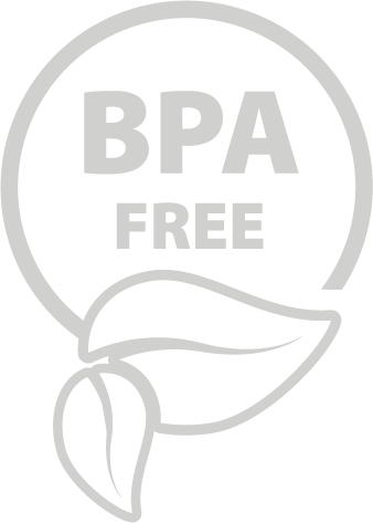 BPA Free Icon ("BPA FREE" with stem and leaves surrounding text)