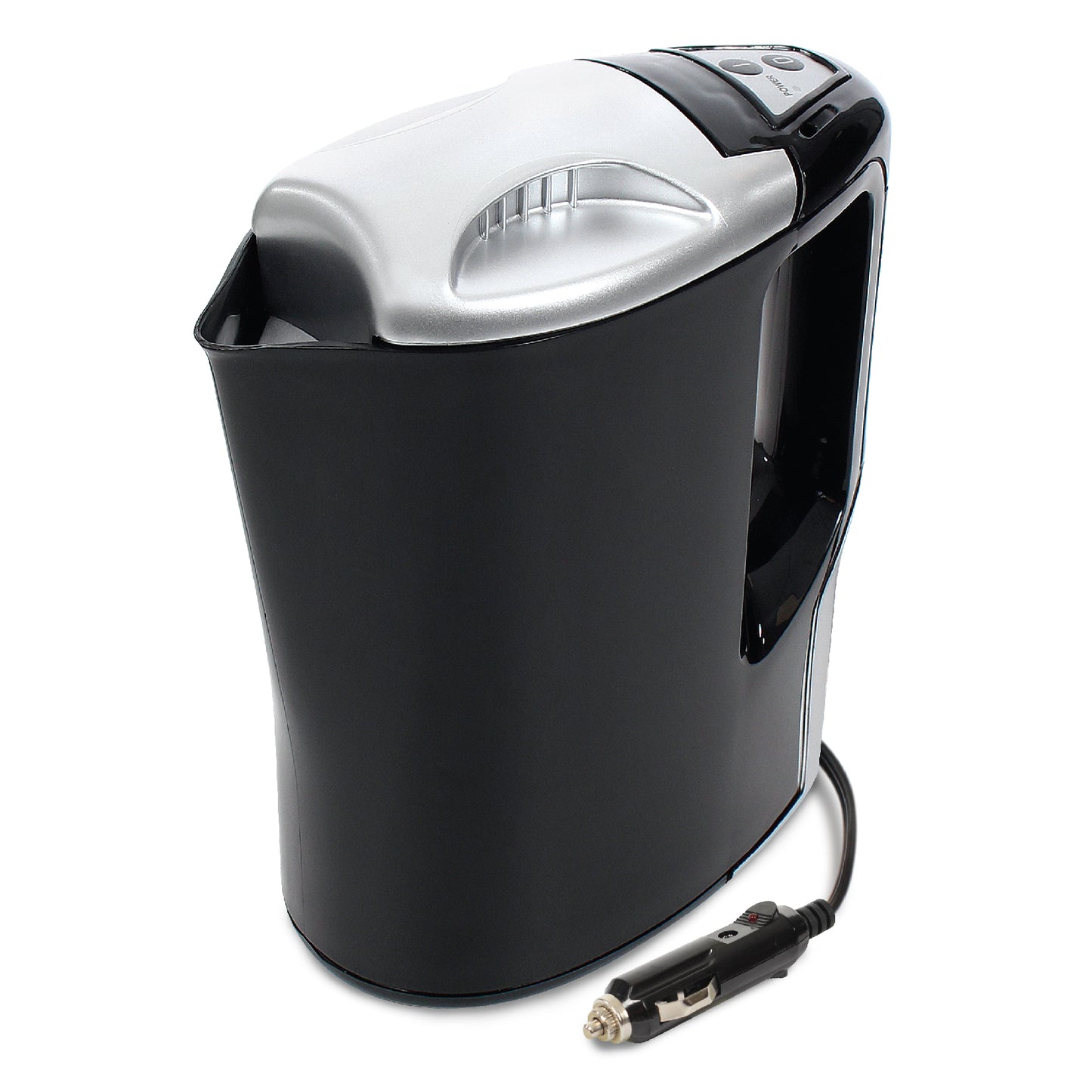 The 12V Smart Pot Kettle with a 12 volt power cord.