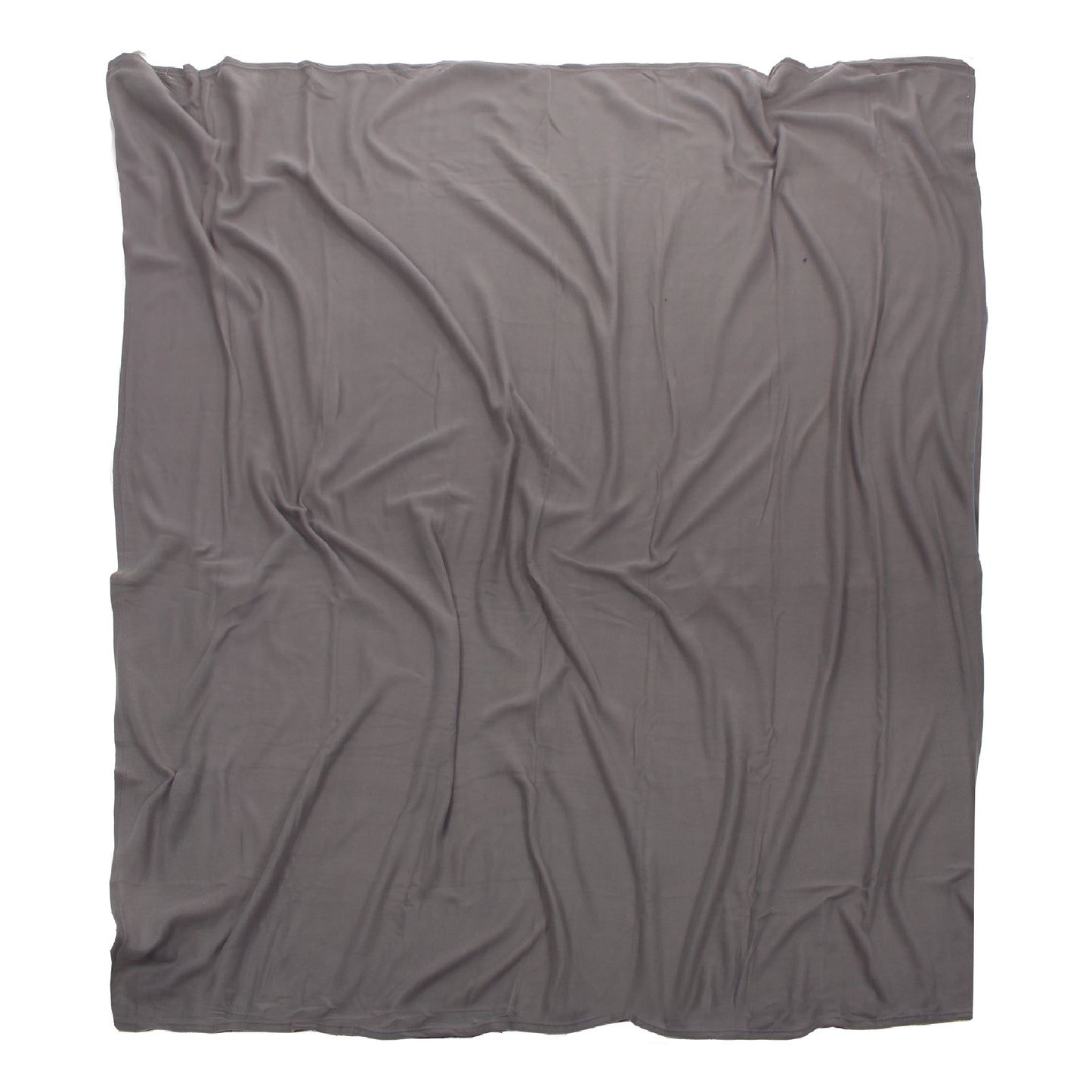 Gray Full/Queen Polar Fleece Blanket spread out to show the blanket's size (86 in x 86 in).
