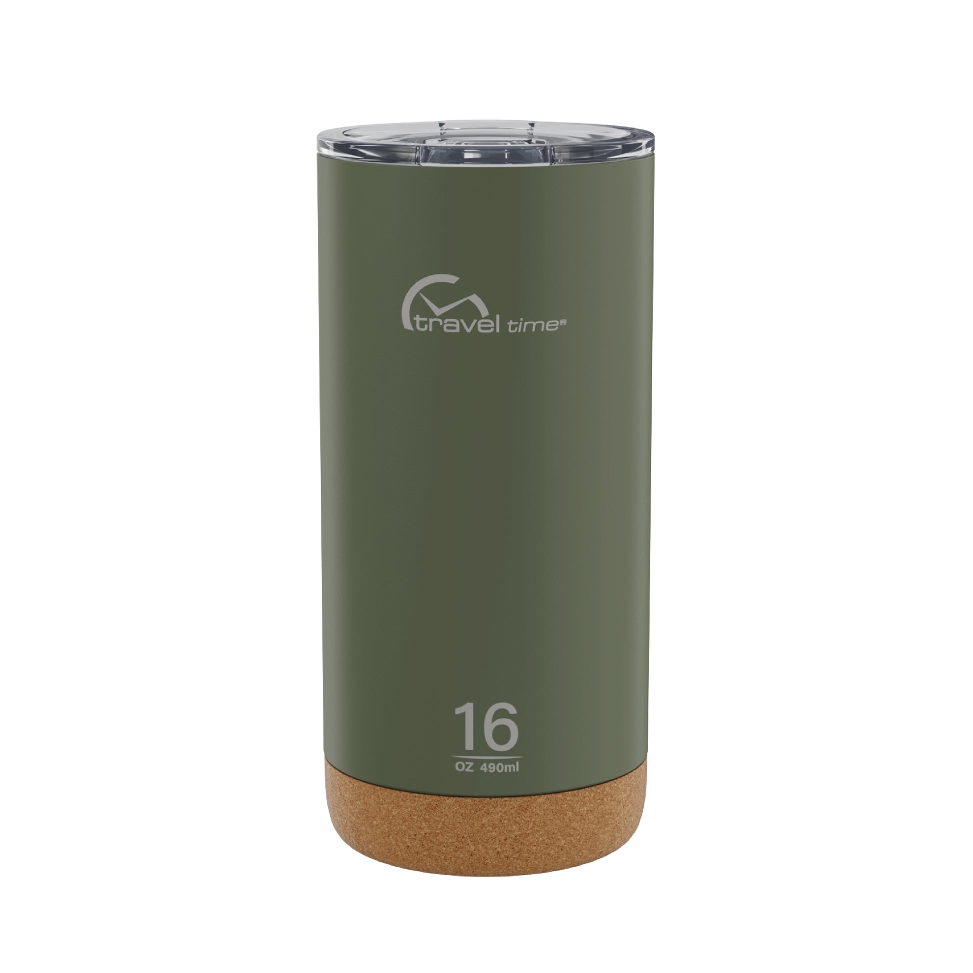 Stainless Steel Travel Tumbler with Cork Bottom 16oz